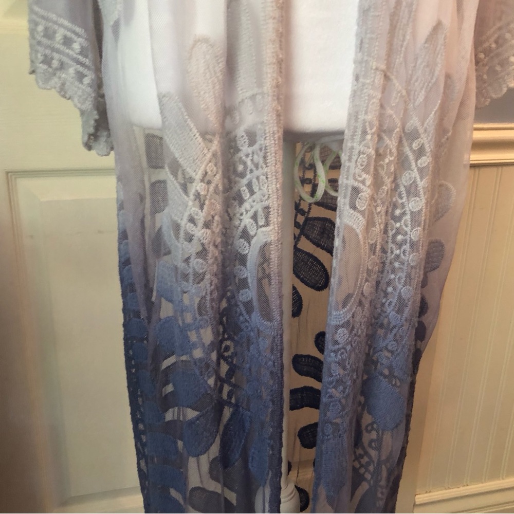 Lace Swim Coverup Ombré Style - Picture 4 of 11